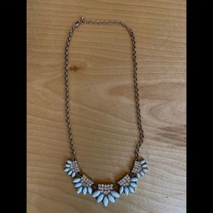 Blue rhinestone necklace